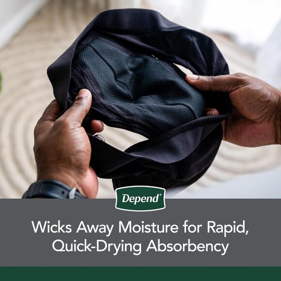 Depend Washable Adult Incontinence Underwear Men Reusable Light Absorbency XL - Picture 6 of 8